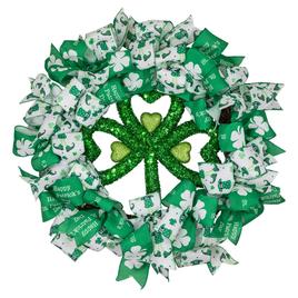 Northlight Seasonal Ribbons & Shamrocks St. Patrick''s Day Wreath
