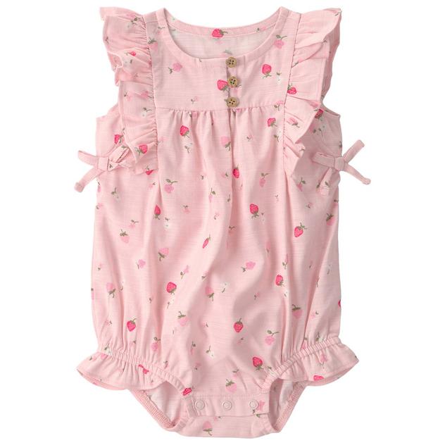 Baby Girl (3-24M) Carter's® Strawberry Sleeveless Bubble Bodysuit