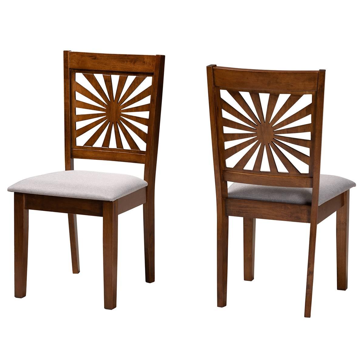 Baxton Studio Olympia Modern Wood Dining Chairs - Set of 2