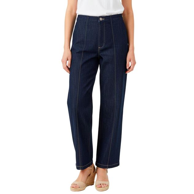 Womens Nautica No Waistband Topstitch Detail Wide Leg Jeans