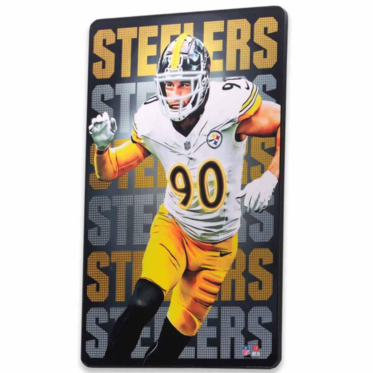 Open Road Steelers Neon Lights Framed Wood Wall Decor
