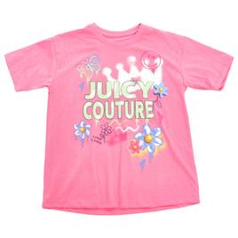 Girls (7-16) Juicy Couture Short Sleeve Graffiti Tee