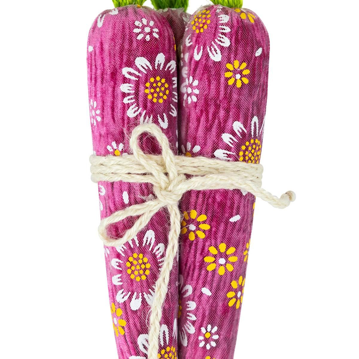 Northlight Seasonal Floral Easter Carrot Bundle - Set of 3