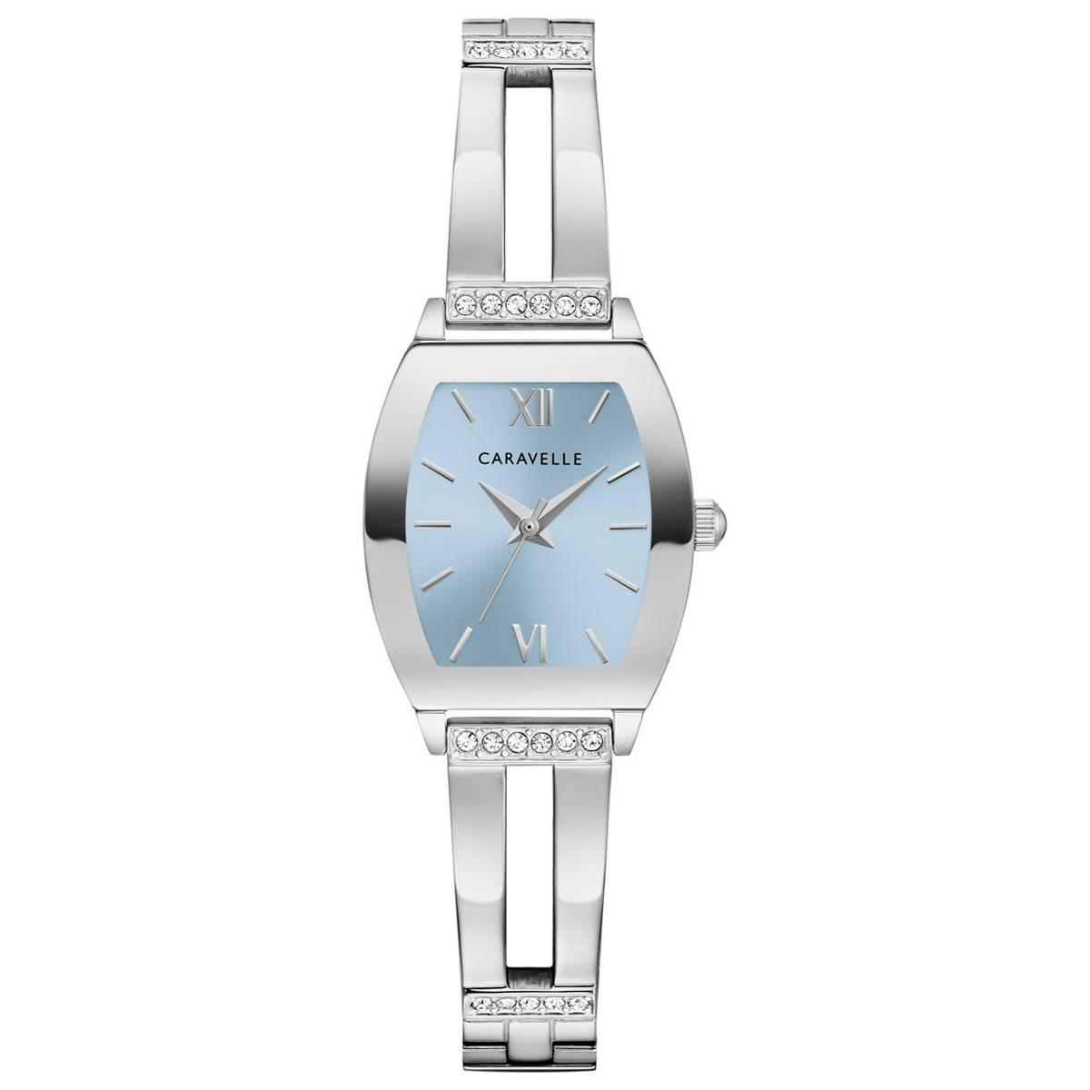Womens Caravelle Blue Dial Stainless Steel Watch - 43L223