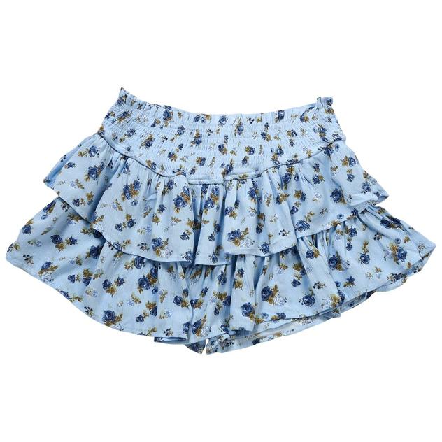 Girls (7-16) No Comment Floral Smocked Tiered Skort