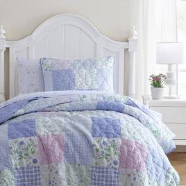 Laura Ashley Parker Patchwork Microfiber Quilt Set