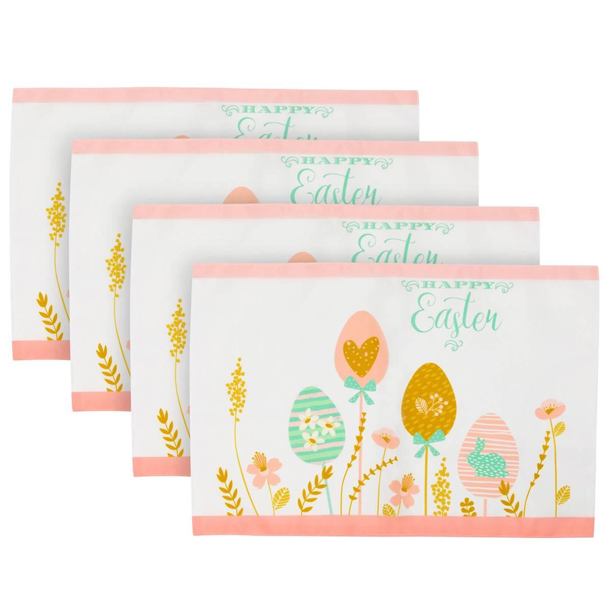 Northlight Seasonal Happy Easter Floral Placemats - Set of 4
