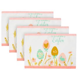 Northlight Seasonal Happy Easter Floral Placemats - Set of 4