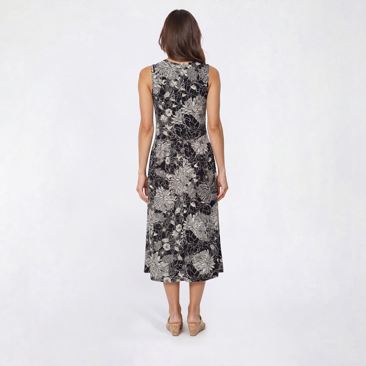 Petite Cocomo Sleeveless Floral Drop Waist Midi Dress