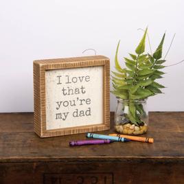 Primitives By Kathy My Dad Inset Box Sign