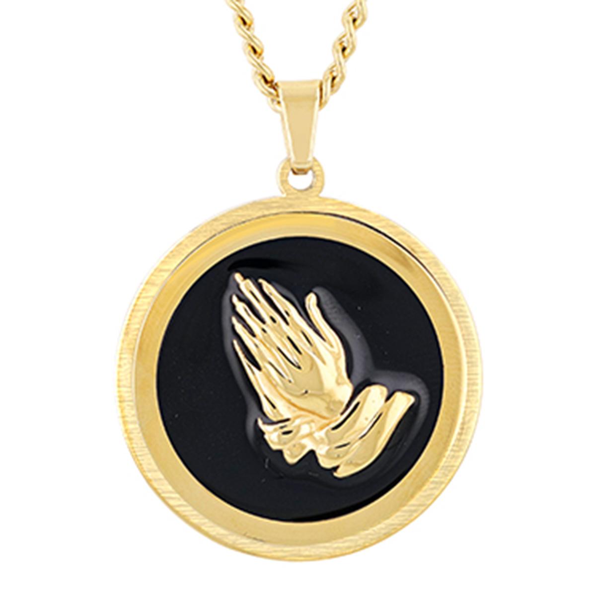 Mens Gentlemen''s Classics(tm) Prayer Hands Medallion Pendant