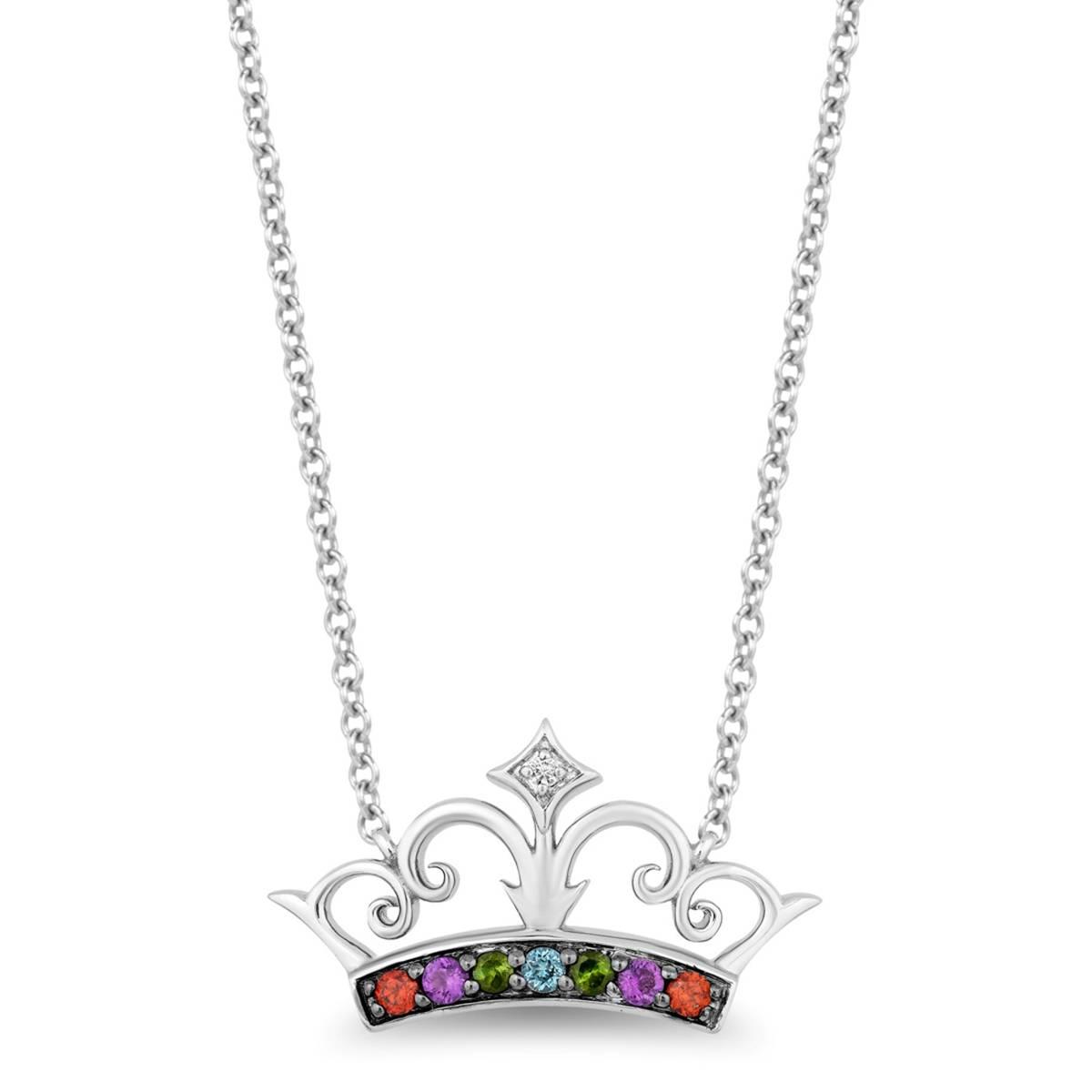 Enchanted by Disney Sterling Silver Majestic Crown Necklace