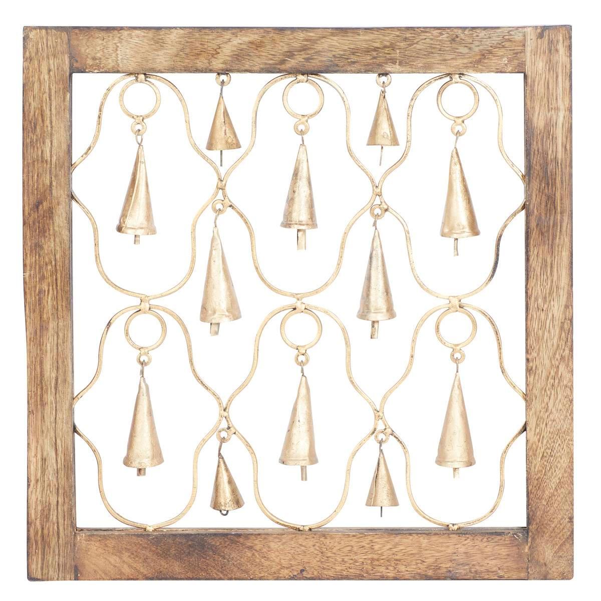 9th & Pike® Gold Hanging Bells Wall Decor - Set of 2
