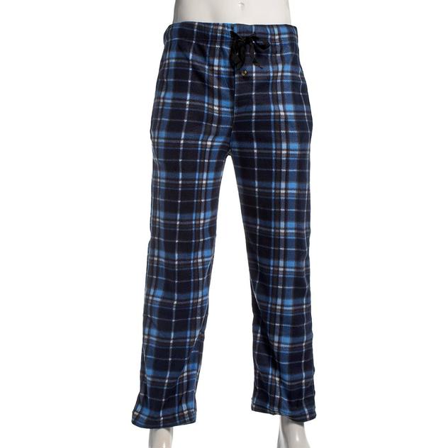 Mens Architect® Plaid Rolled Pajama Pants - Navy Blue