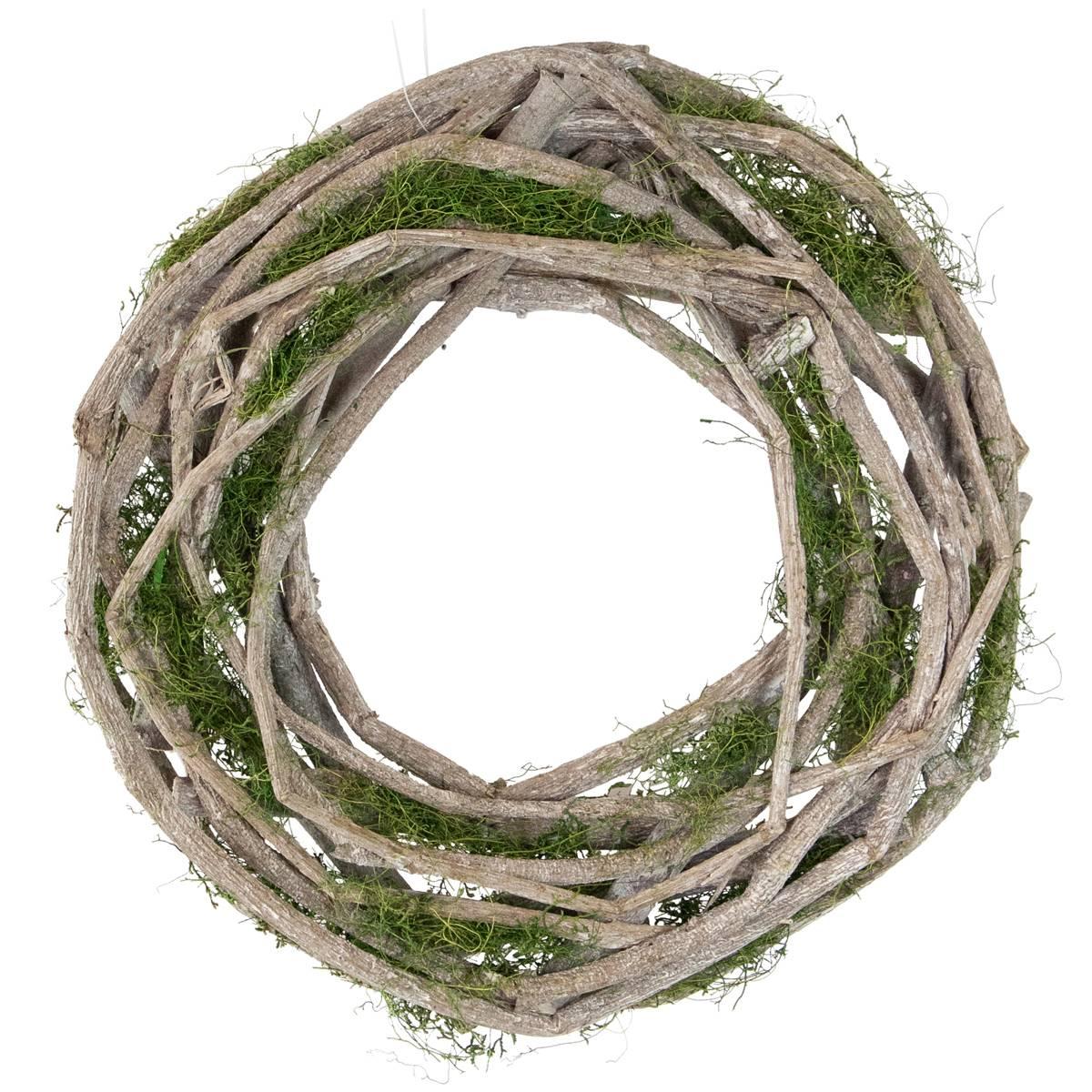 Northlight Seasonal Birch Twig Green Moss Artificial Wreath