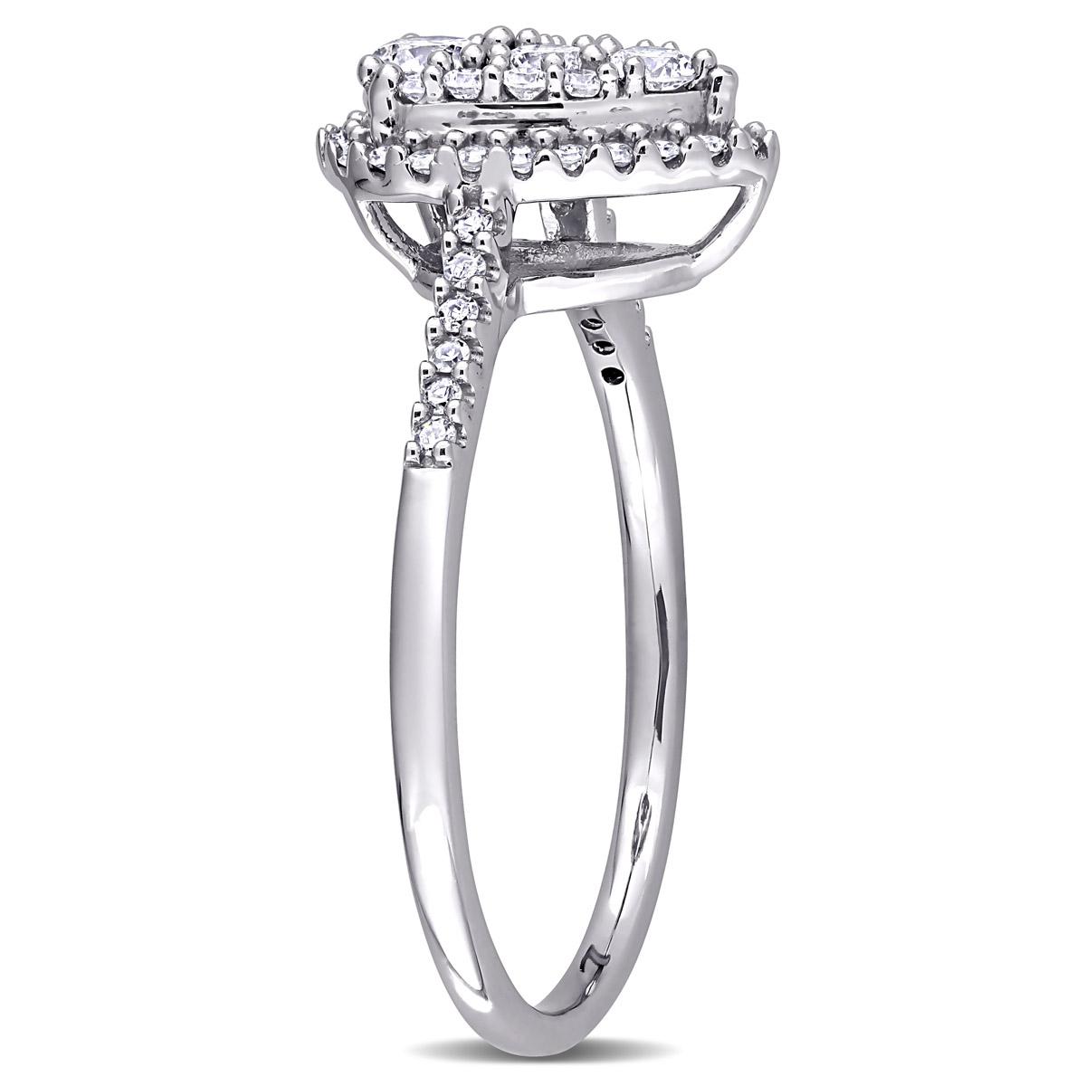 Diamond Classics™ 10kt. White Gold 1/2ctw. Diamond Pear Ring