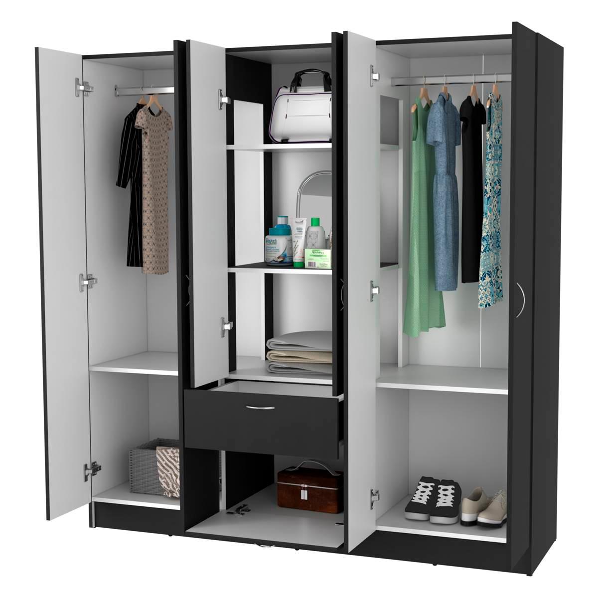 FM FURNITURE Guajira Two-Tone Six Door Armoire