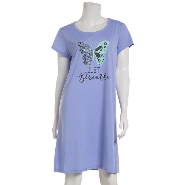 Plus Size Goodnight Kiss Short Sleeve Butterfly Nightshirt