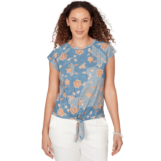 Womens Skye’s the Limit Key Items Cap Sleeve Floral Blouse