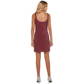Juniors Madden Girl Metallic Knit Scoop Neck Mini Sheath Dress