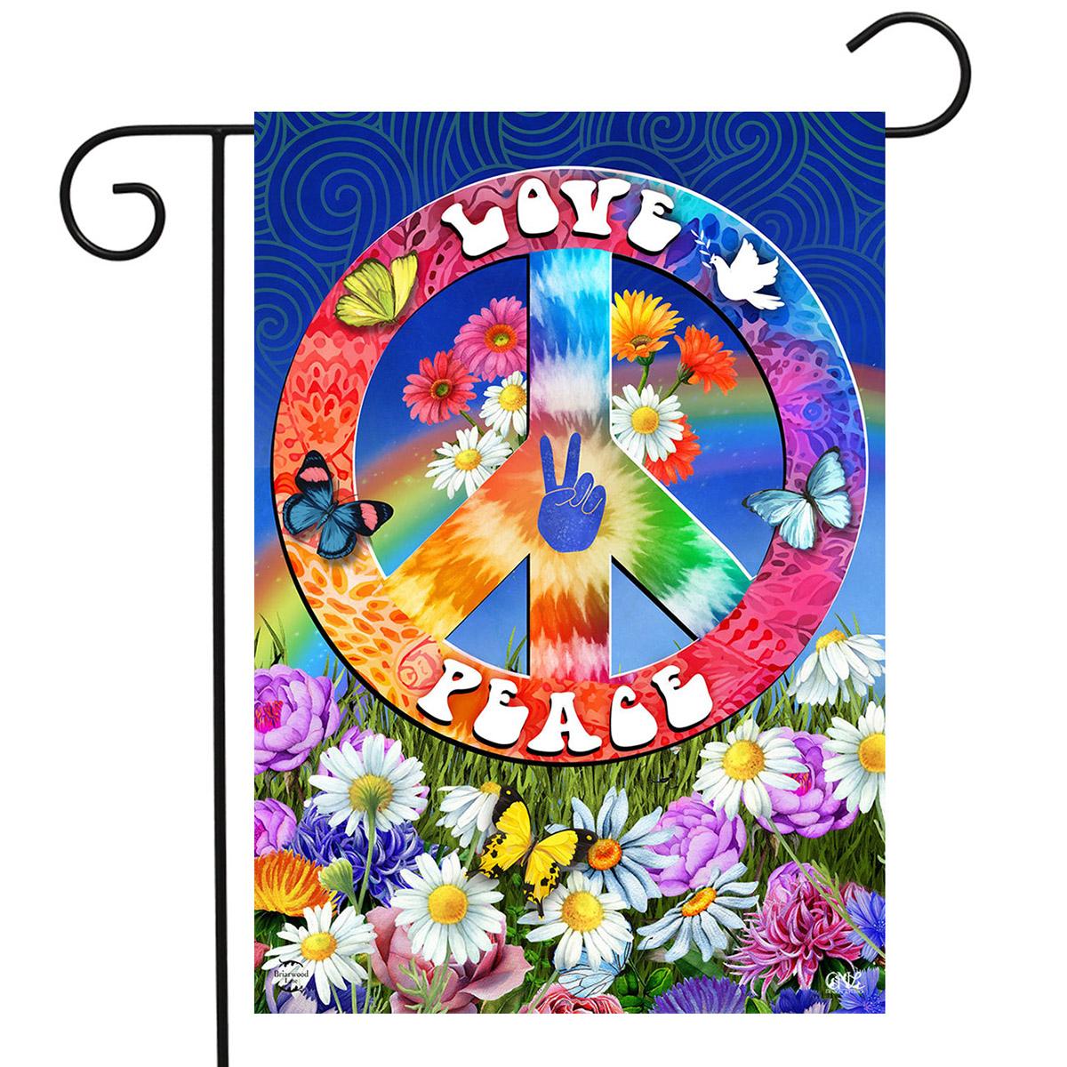 Briarwood Lane Peace & Love Garden Flag