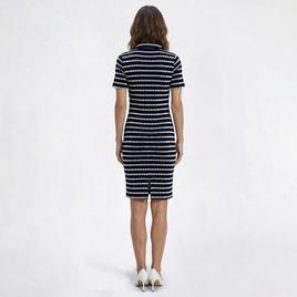 Womens Absolutely Famous Short Sleeve Stripe Sweater Dress