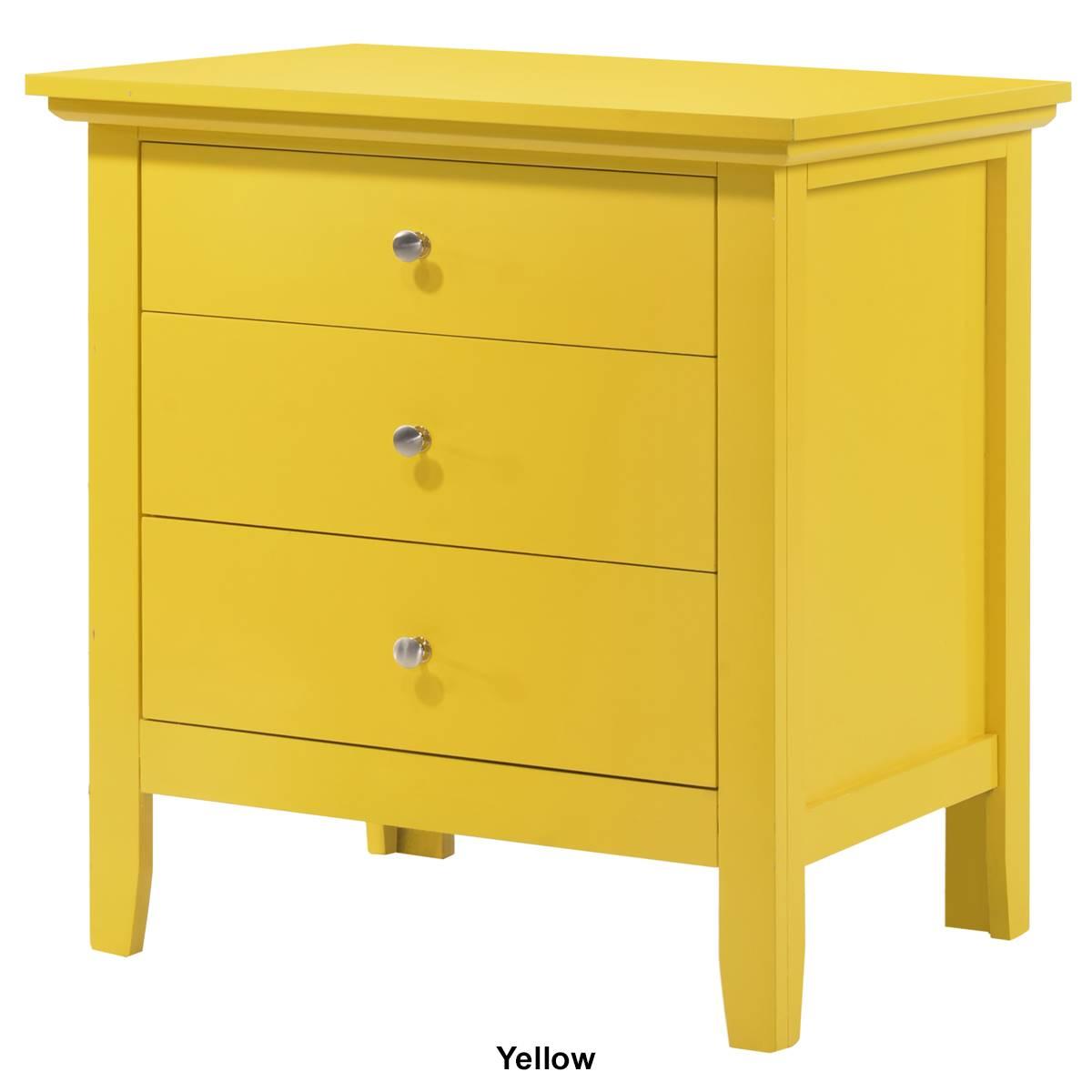 Passion Furniture Hammond 3-Drawer Nightstand