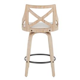 LumiSource Charlotte Farmhouse Swivel Counter Stools - Set of 2