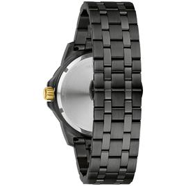 Mens Bulova Marine Star Black Bracelet Watch - 98D176