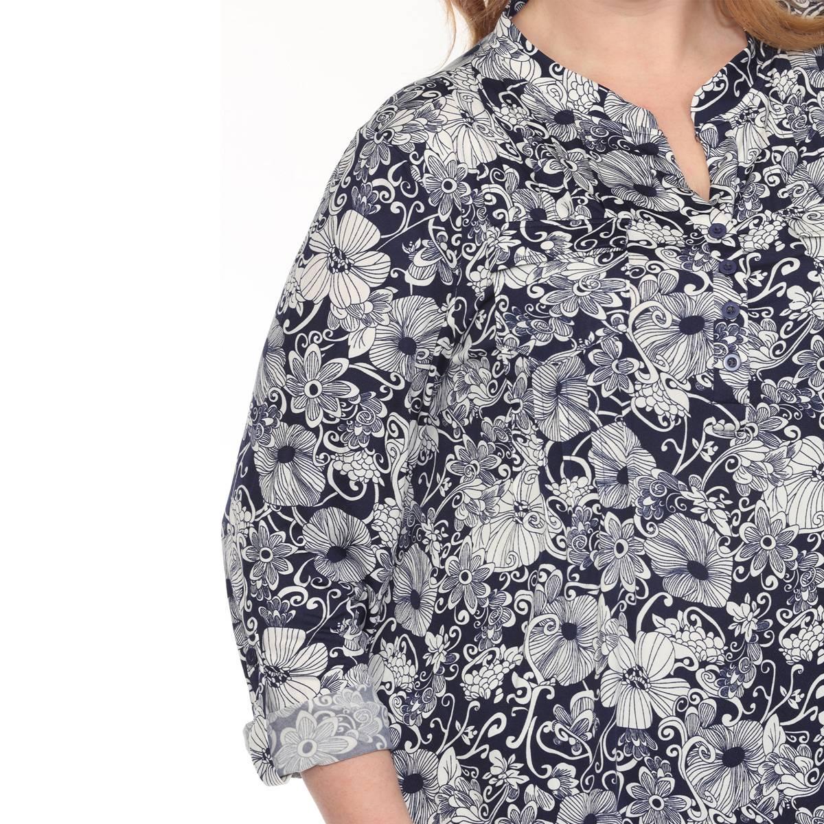 Plus Size White Mark 2pc. Floral Print Tunic and Pant Set