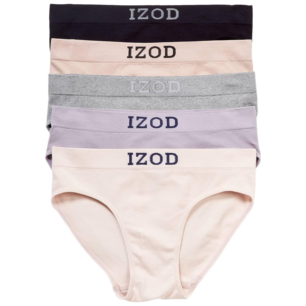 Juniors IZOD 5pk. Ribbed Seamless Bikinis-IZ70686BV
