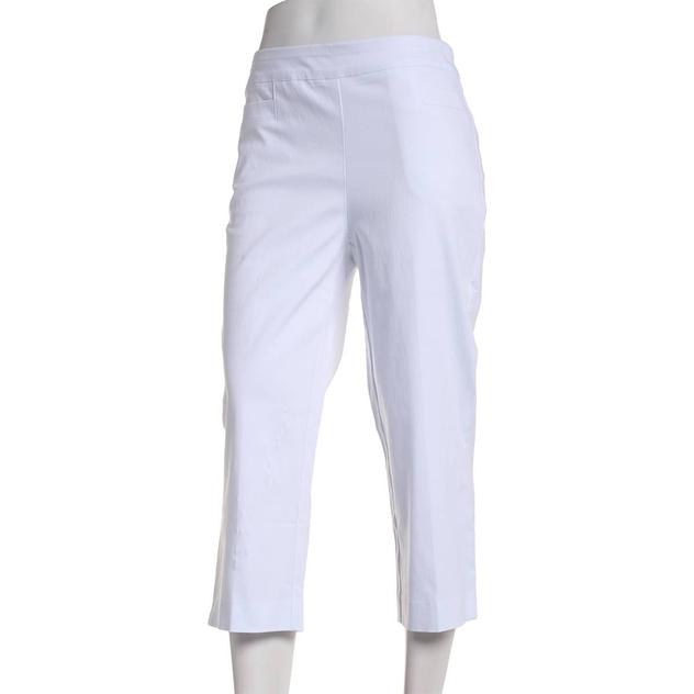 Plus Size Briggs Solid Millenium Basic Welt Pocket Capris