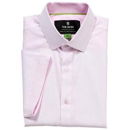 Mens Tom Baine Slim Fit Short Sleeve Dress Shirt - Pink Fancy