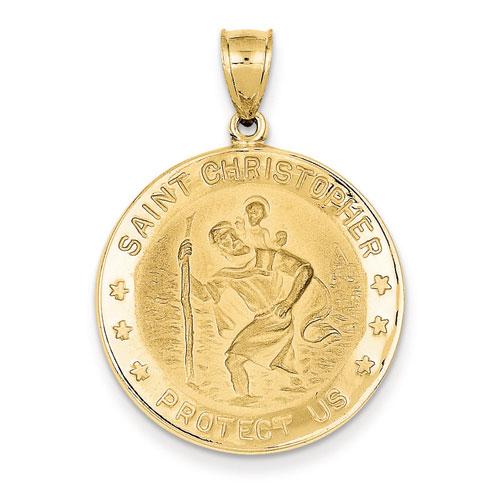 Unisex Gold Classics™ 14kt. Gold St. Christopher Pendant