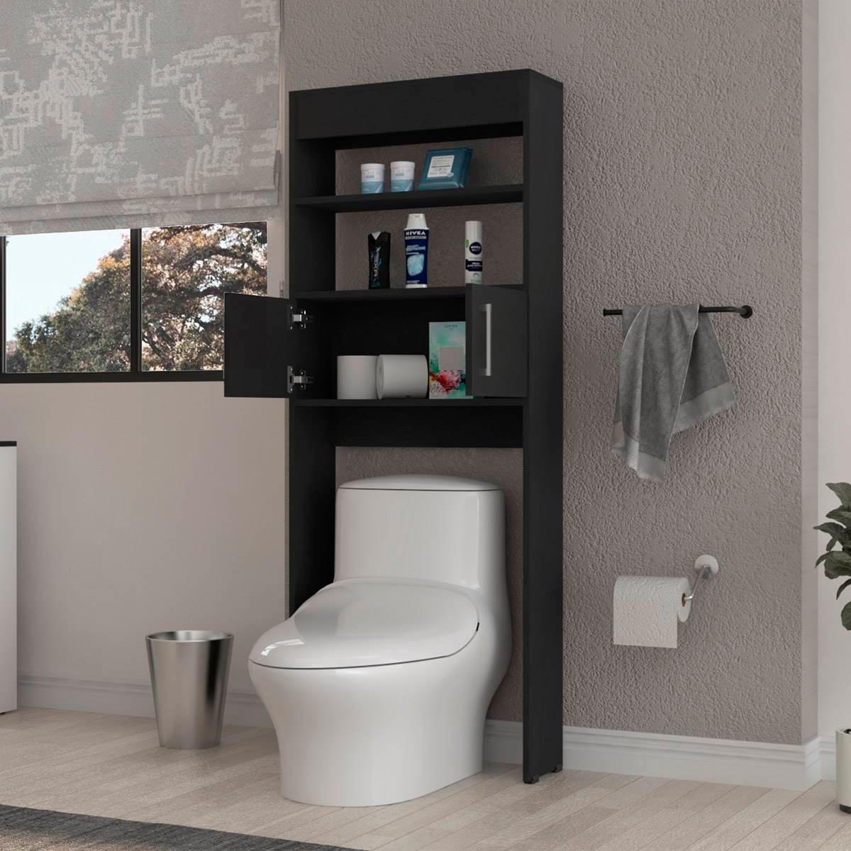 FM FURNITURE Valencia Black Wengue Over The Toilet Cabinet