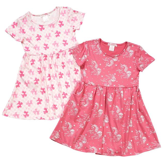 Girls (7-12) Emma & Elsa 2pk. Unicorn/Balloon Dog Dresses
