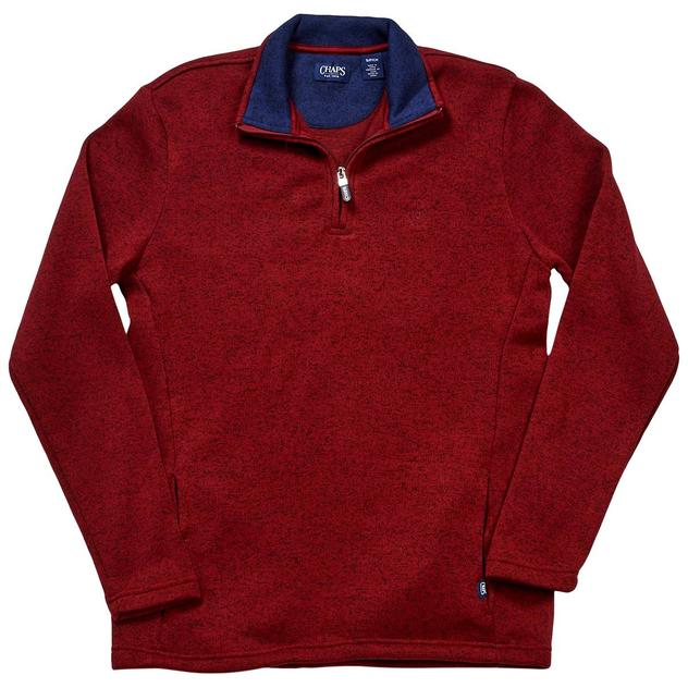Mens Chaps 1/4 Zip Marled Knit Sweater