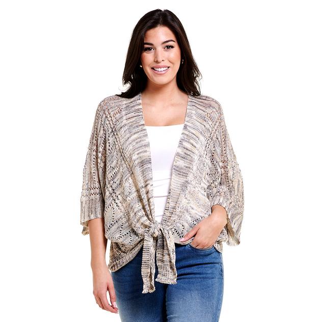 Womens Steve Madden Short Marled Dusty Horizon Tie Kimono