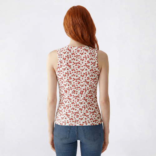 Juniors Wallflower Leah Floral Scoop Neck Tank Top