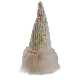 Northlight Seasonal Lighted Knitted Hat Sitting Gnome Figurine