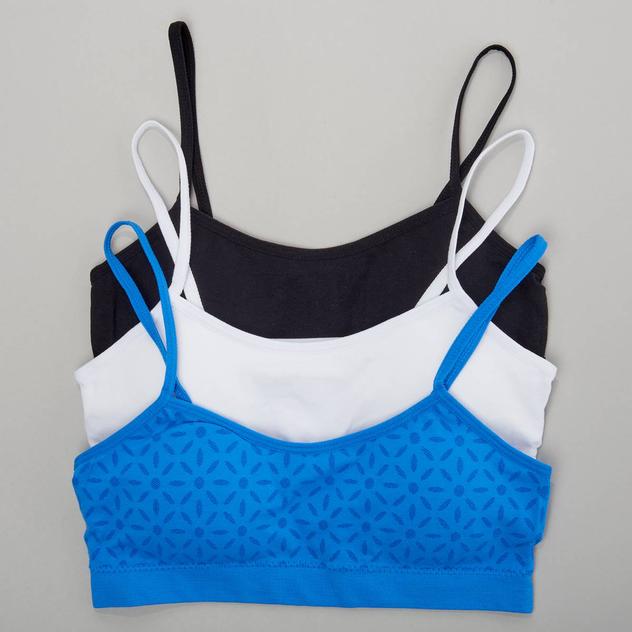 Girls Sweet Princess 3pk. Seamless Jacquard Bralettes