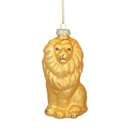 Northlight 4.25in. Standing Lion Glass Christmas Ornament