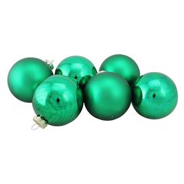Northlight Seasonal 6ct. 82mm Glass Ball Christmas Ornaments