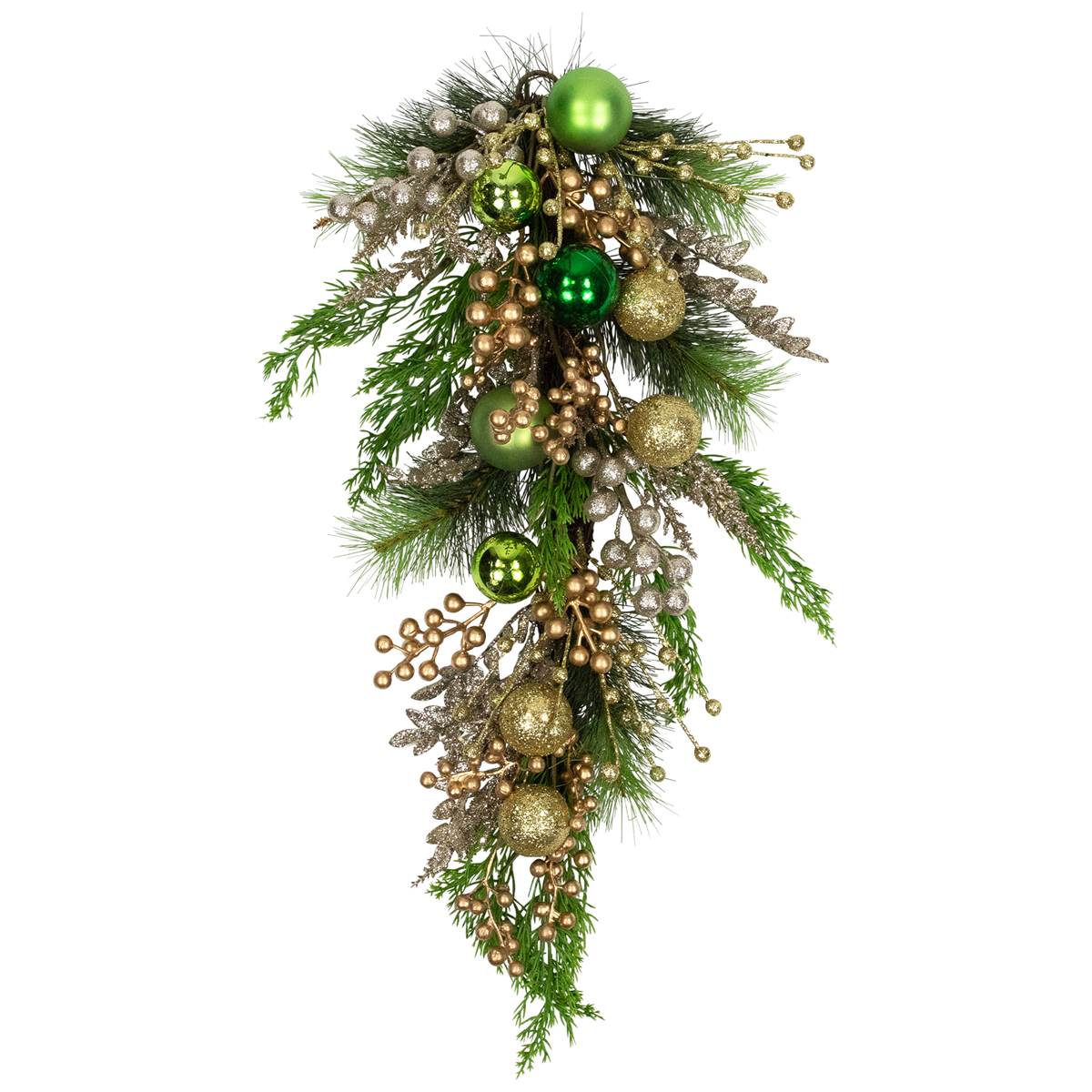 Northlight 25in. Ornaments & Berries Glittered Christmas Swag