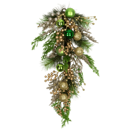 Northlight 25in. Ornaments & Berries Glittered Christmas Swag