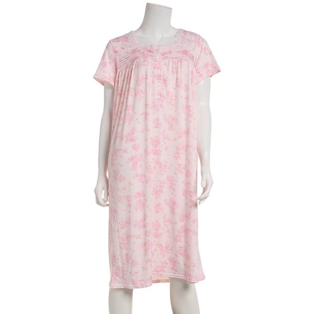 Womens Laura Ashley® Short Sleeve Garden Nightgown