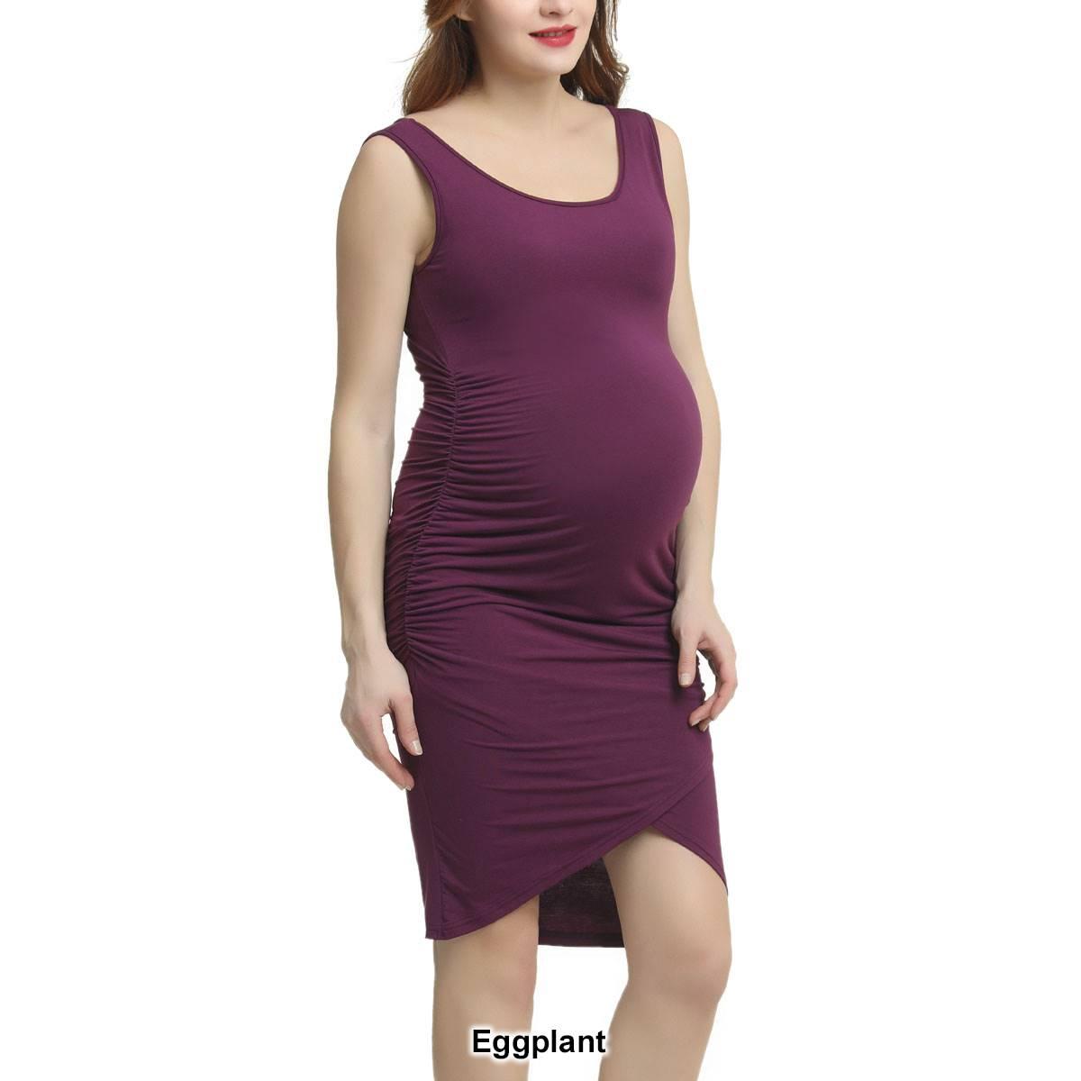 Womens Glow & Grow® Tulip Hem Maternity Midi Dress
