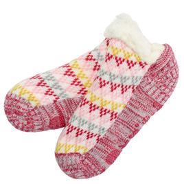 Womens MUK LUKS® Shorty Fair Isle Cabin Socks Slippers