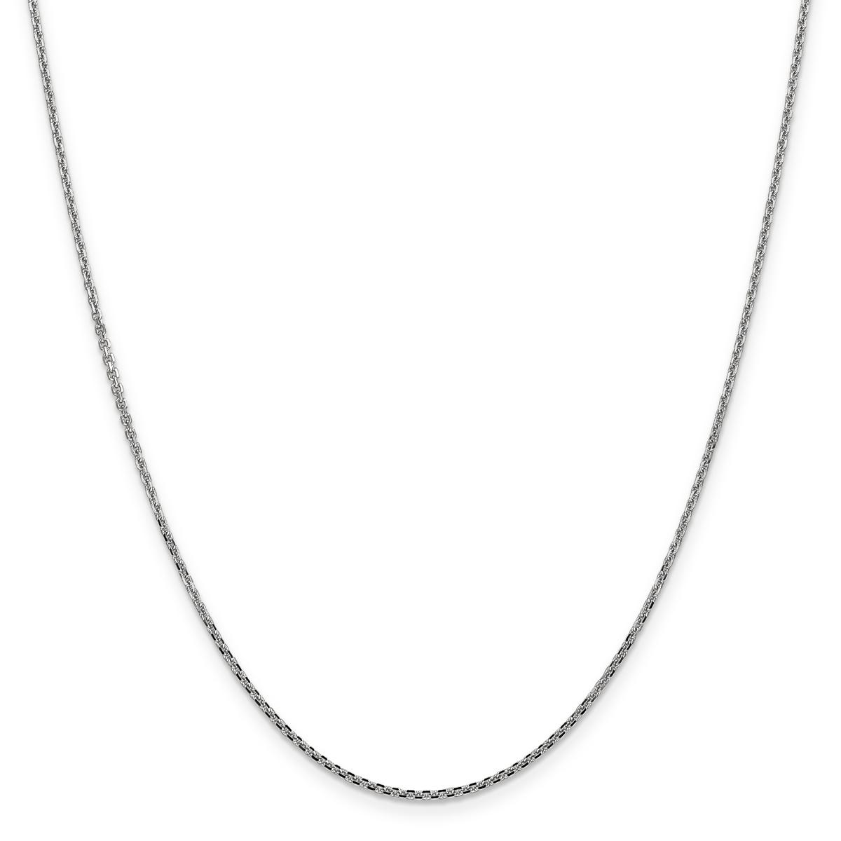 Gold Classics™ 1.45mm. White Gold Diamond Cut Cable Anklet