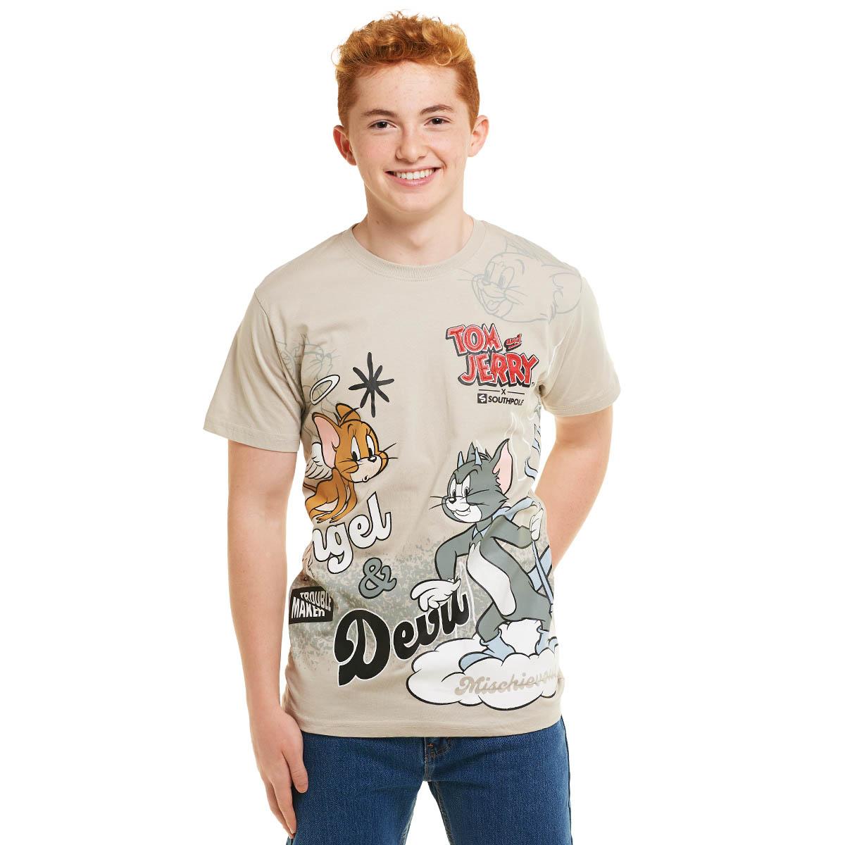 Young Mens SOUTHPOLE(R)  Tom & Jerry(tm) Seam Seal Graphic Tee